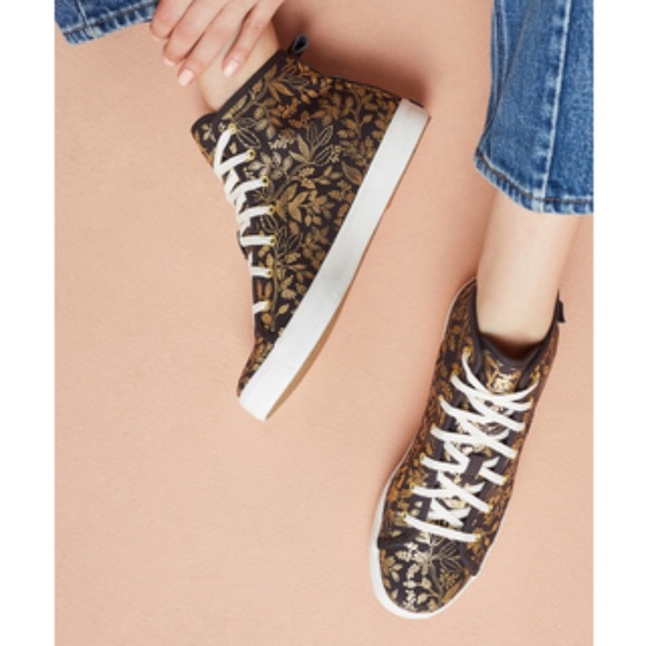 Anthropologie Shoes - Keds x Rifle Paper Co Gold Floral Sneakers